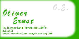 oliver ernst business card